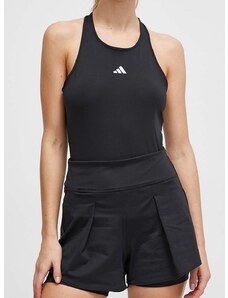 Tréningové šortky adidas Performance Tennis Match čierna farba, jednofarebné, vysoký pás, HZ4298