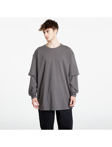Pánske tričko Urban Classics Oversized Shaped Double Layer LS Tee Grey