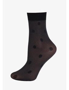 Marilyn Čierne silonkové ponožky Shine Dots