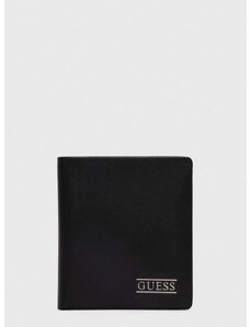 Kožená peňaženka Guess NEW BOSTON pánsky, čierna farba, SMNEBR LEA22