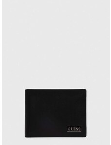 Kožená peňaženka Guess NEW BOSTON pánsky, čierna farba, SMNEBR LEA20