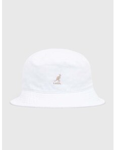 Bavlnený klobúk Kangol Washed Bucket K4224HT WHITE K4224HT-WHITE, biela farba, bavlnený