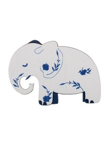 BeWooden Brošňa Slon v Porceláne