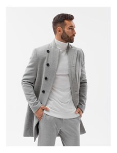 Ombre Clothing Pánsky kabát ASHTON sivý melanž