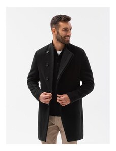 Ombre Clothing Pánsky kabát ALVAR čierny