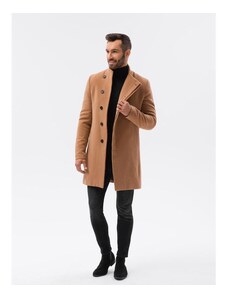 Ombre Clothing Pánsky kabát ALVAR hnedý
