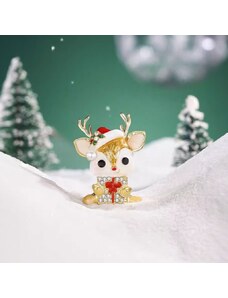 Éternelle Vánoční brož Rudolf s dárkem