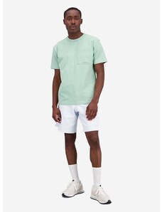 Bavlnené tričko New Balance MT23567SAE-SAE, zelená farba, jednofarebný