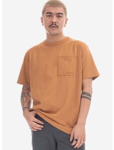 Bavlnené tričko New Balance MT23567TOB-TOB, oranžová farba, jednofarebné