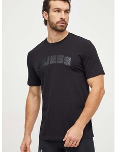 Tričko Guess GASTON pánsky, čierna farba, s potlačou, Z4RI00 J1314