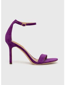Semišové sandále Lauren Ralph Lauren Allie fialová farba, 802916000000