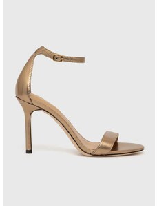 Kožené sandále Lauren Ralph Lauren Allie zlatá farba, 802912000000
