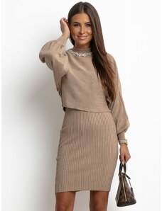 Woman Style Set šaty a sveter z úpletu M/L