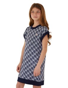 Dievčenské šaty Guess tmavomodrá farba, mini, rovný strih