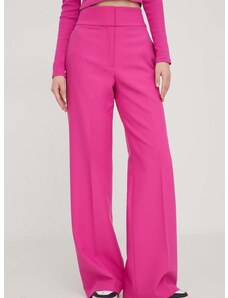Nohavice HUGO dámske,ružová farba,široké,vysoký pás,50508606