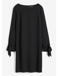 bonprix Tunikové šaty, dlhý rukáv, farba čierna, rozm. 36