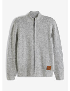 bonprix Pletený sveter so stojačikom, farba šedá, rozm. 64/66 (3XL)
