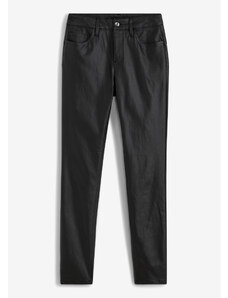 bonprix Vrstvené push-up nohavice v metalízovom vzhľade, farba čierna