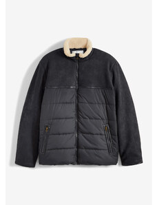 bonprix Zimná bunda z mixu materiálov s recyklovaným polyesterom, farba čierna, rozm. 46