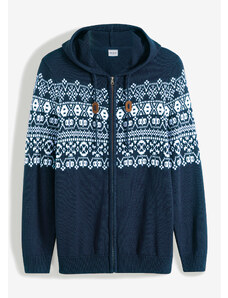 bonprix Nórsky pletený sveter s komfortným strihom, farba modrá