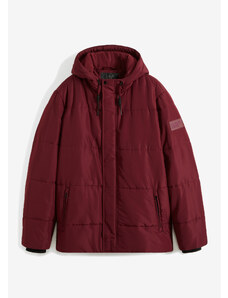 bonprix Prešívaná bunda s kapucňou z recyklovaného polyesteru, farba červená, rozm. 46