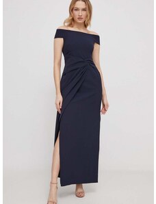 Šaty Lauren Ralph Lauren tmavomodrá farba,maxi,rovný strih,253936388