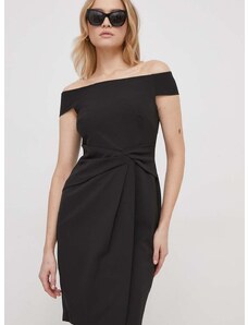 Šaty Lauren Ralph Lauren čierna farba, mini, rovný strih, 253936389