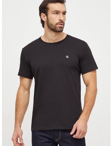 Bavlnené tričko Calvin Klein Jeans pánske, čierna farba, jednofarebné, J30J325268