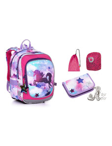 TOPGAL - školské tašky, batohy a sety TOPGAL - LargeSet - ENDY20002 - školská sada pre dievčatá s nebeským jednorožcom a výbavou