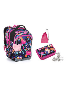 TOPGAL - školské tašky, batohy a sety TOPGAL - MediumSet-COCO23038 - kvetinová krása - tri veci v školskom sete pre malé lúčky poznania
