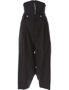 Vivienne Westwood Kalhoty pro ženy, Černá, Panenská vlna, 2024, 40 42 44