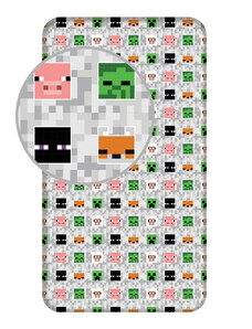 Jerry Fabrics Detské prestieradlo Minecraft 01 90x200 cm 100% bavlna