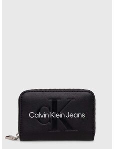 Peňaženka Calvin Klein Jeans dámsky,čierna farba,K60K607229
