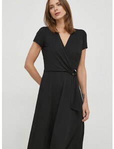 Šaty Lauren Ralph Lauren čierna farba, mini, áčkový strih, 250868161