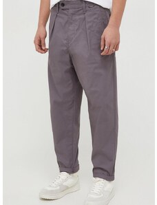 Bavlnené nohavice G-Star Raw fialová farba, rovné