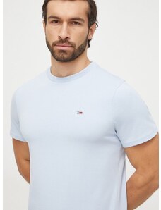 Bavlnené tričko Tommy Jeans pánsky, jednofarebný, DM0DM09598