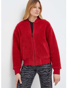 Mikina s prímesou vlny Karl Lagerfeld červená farba, jednofarebná