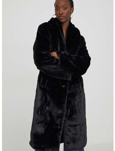 Kabát Abercrombie & Fitch dámsky, čierna farba, prechodný