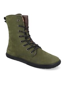 Barefoot zimná obuv Koel4kids - Faro Adult Khaki zelené