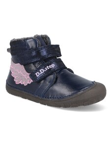 Barefoot detské zimné topánky D.D.step W073-364 modré