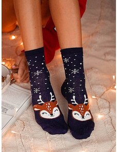 Webmoda Dámske vianočné ponožky s motívom soba 4