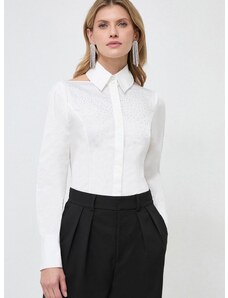 Košeľa Karl Lagerfeld dámska, biela farba, regular, s klasickým golierom