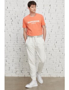 ALTINYILDIZ CLASSICS Men's Ecru-beige Standard Fit Regular Cut Sweatpants.