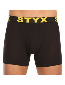 10PACK pánske boxerky Styx long športová guma čierne (10U9601)