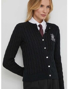 Bavlnený sveter Lauren Ralph Lauren čierna farba,200932225