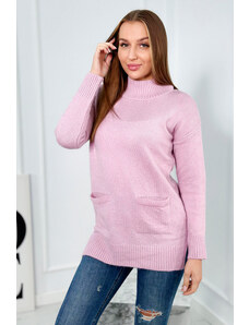 K-Fashion Stojanový sveter fialový