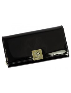 Dámska kožená lakovaná peňaženka čierna - Gregorio Shantalla čierna