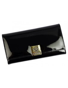 Dámska kožená lakovaná peňaženka čierna - Gregorio Sisiko čierna