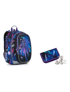 TOPGAL - školské tašky, batohy a sety TOPGAL - SmallSet-MIRA22009 - lapač snov v školskom svetle - nežné pierka vedomostí na tmavom klenote