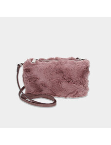 Elega Mini kabelka Fluffy ružová plyšová